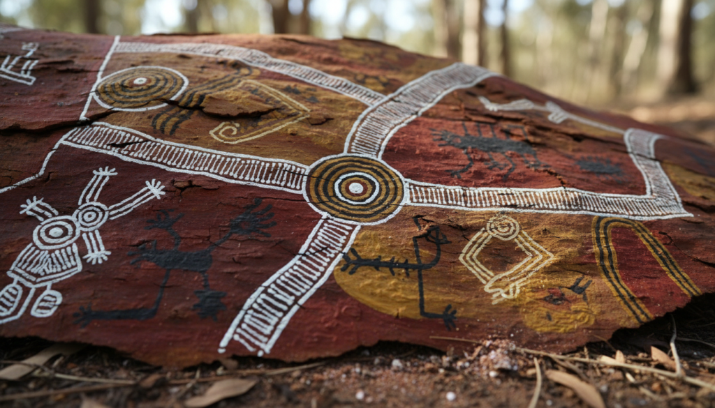 explorez l'art aborigène et découvrez la signification profonde de ses symboles traditionnels à travers un décryptage culturel et artistique.